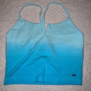 Pink ombré crop tank